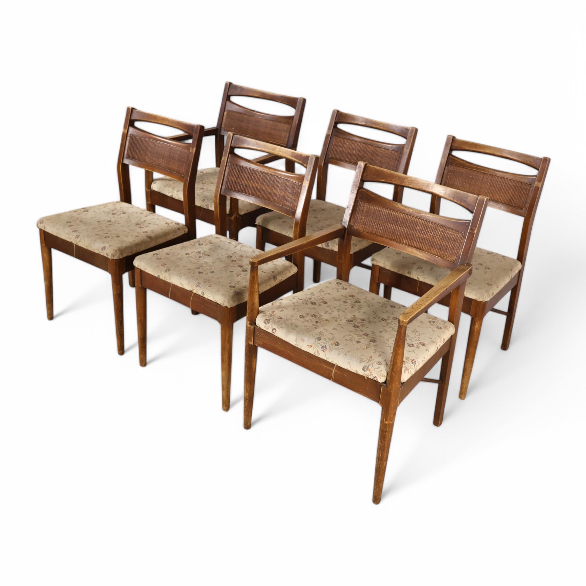 Mid-20th Century Merton Gershun for American of Martinsville Set of 6 Vintage Dining Chairs 1960s For Sale