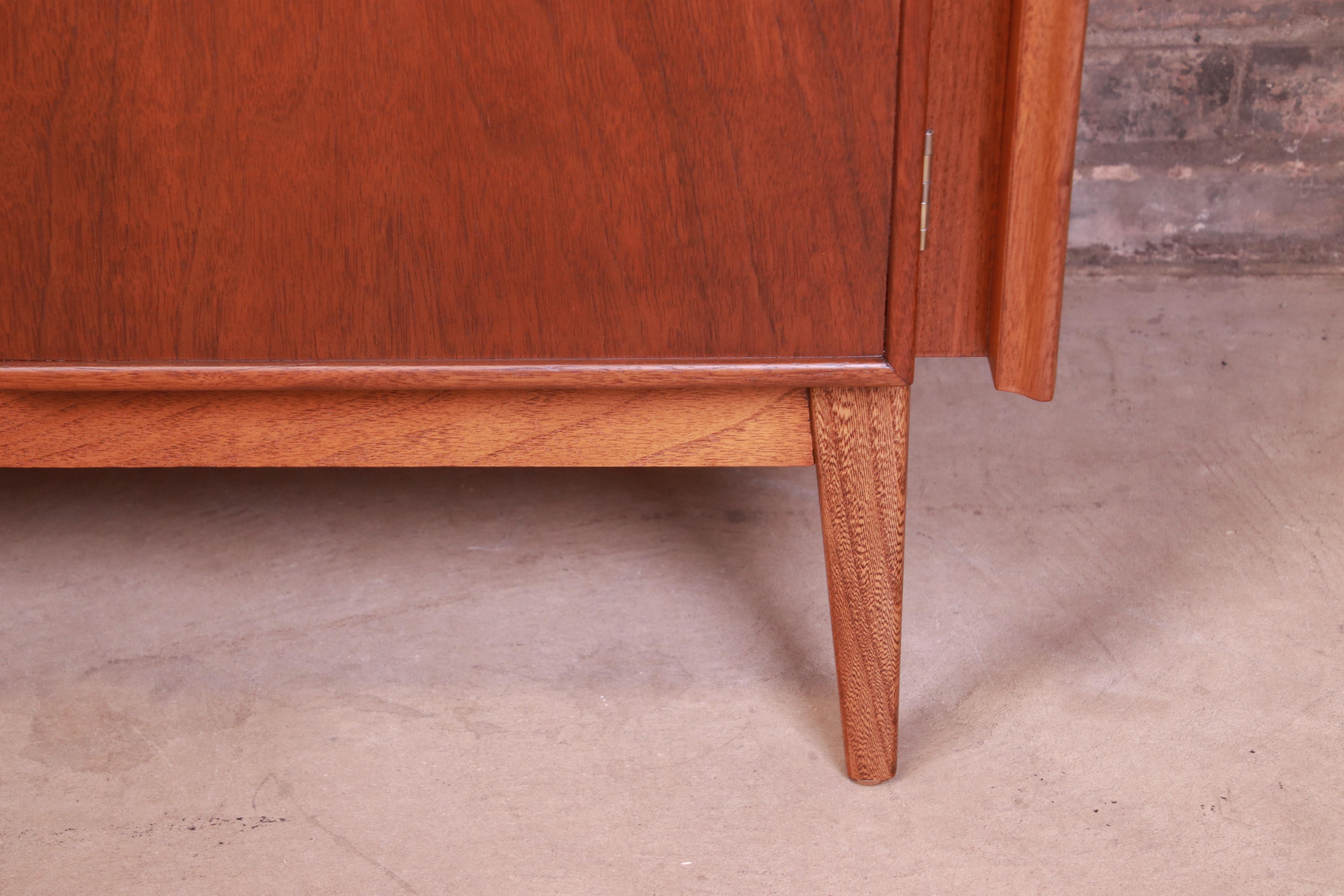 Merton Gershun for American of Martinsville Walnut Credenza, Newly Refinished 6