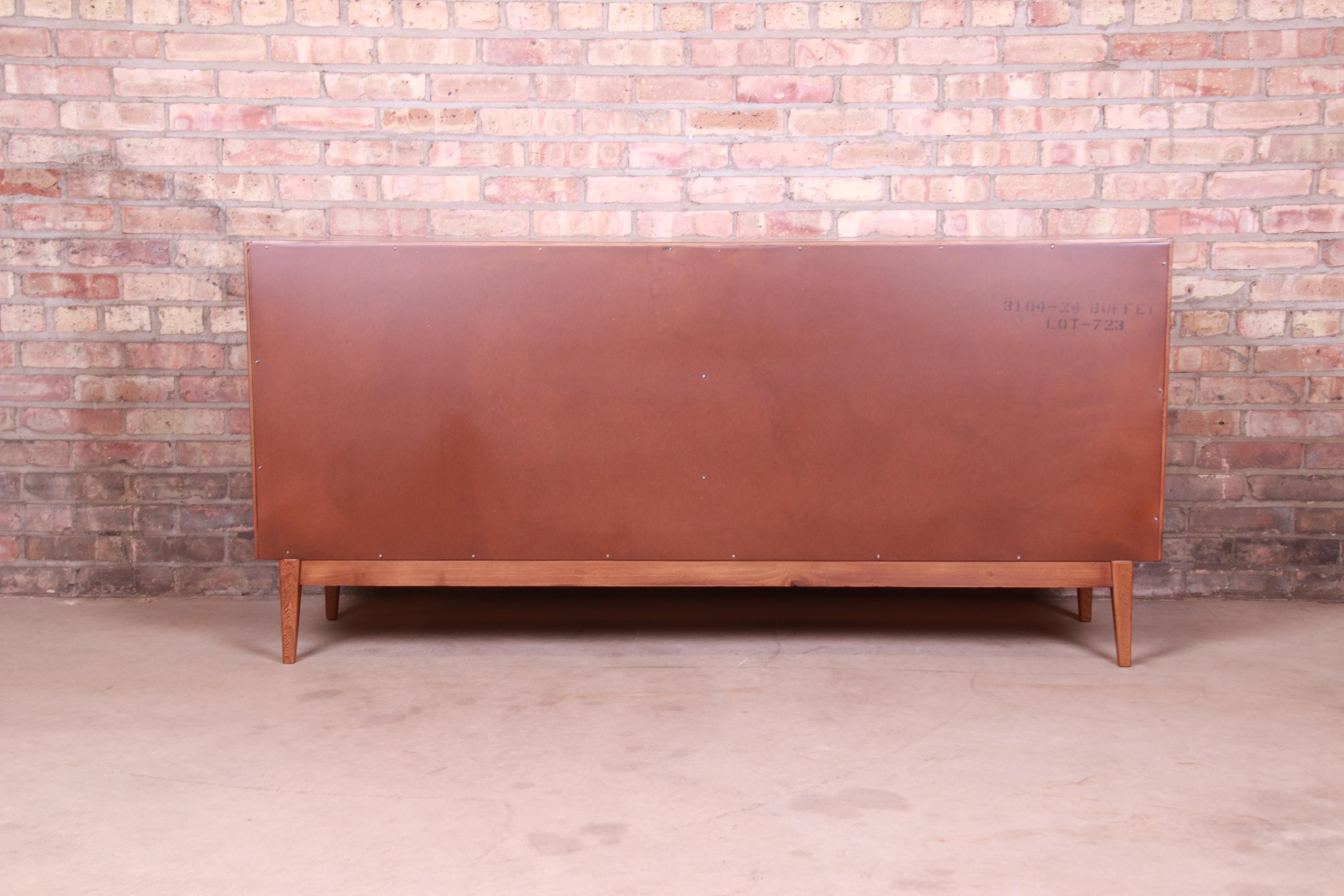 Merton Gershun for American of Martinsville Walnut Credenza, Newly Refinished 9