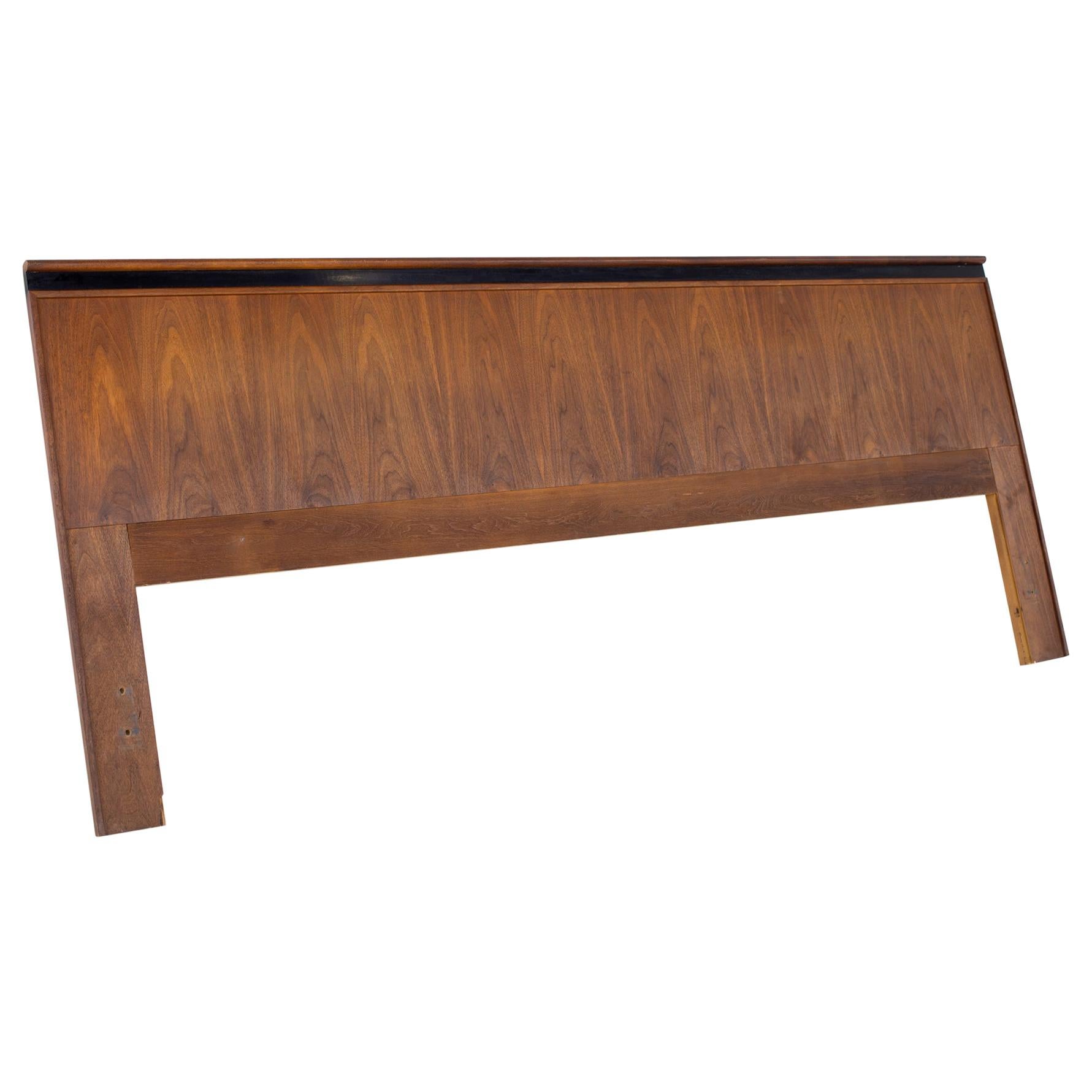 Merton Gershun for Dillingham Esprit Mid Century Walnut King Headboard