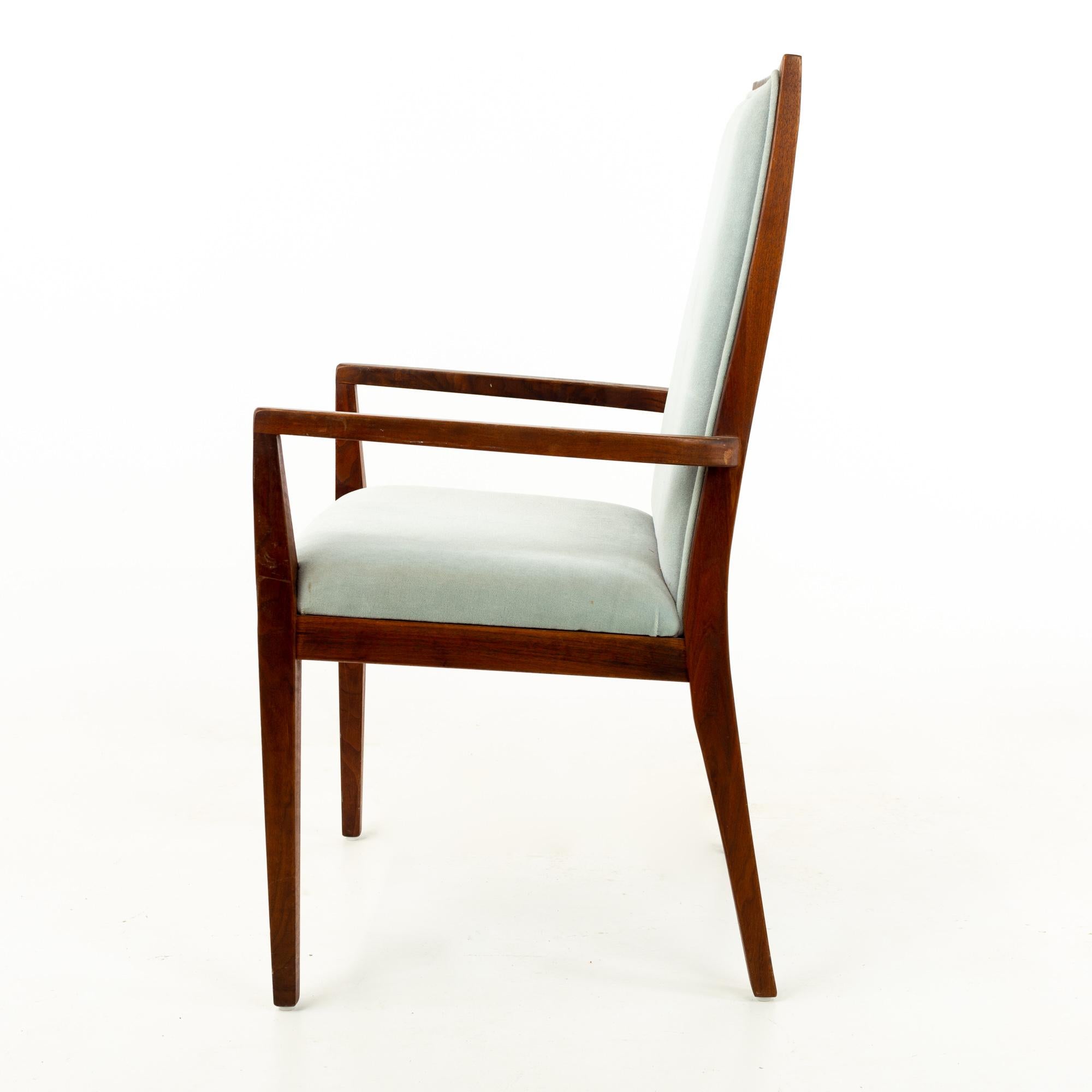 Late 20th Century Merton Gershun for Dillingham Esprit Midcentury Walnut Dining Chairs, Set of 6