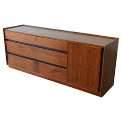 Merton Gershun for Dillingham Mid-Century Modern Esprit Walnut Dresser Cabinet