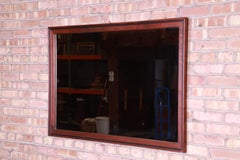 Merton Gershun for Dillingham Mid-Century Modern Walnut Framed Wall Mirror