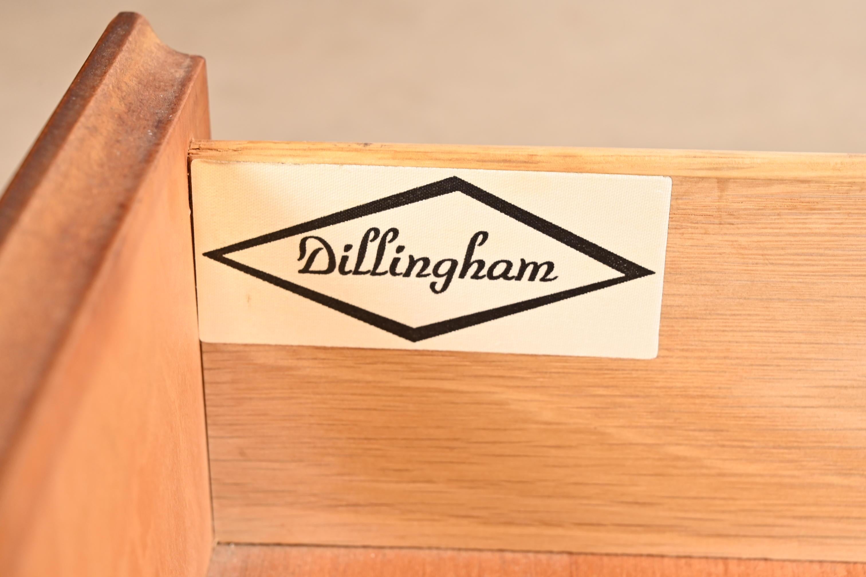 Merton Gershun for Dillingham Mid-Century Modern Walnut Highboy Dresser, 1960s 6