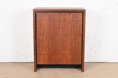 Merton Gershun for Dillingham Mid-Century Modern Walnut Highboy Dresser, 1960s