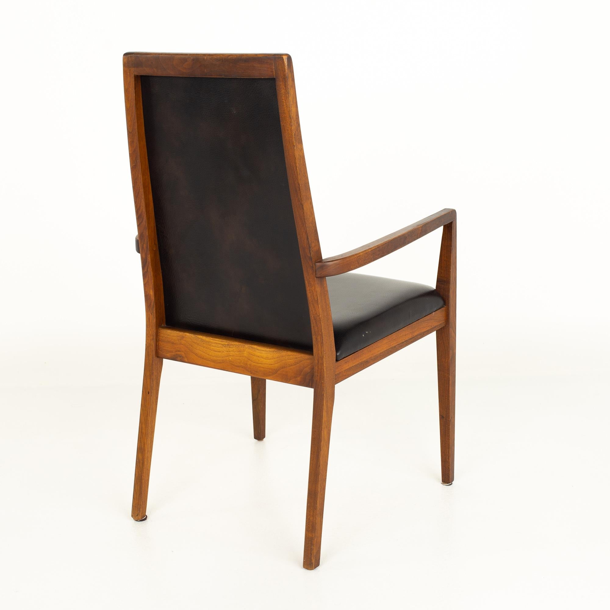 Merton Gershun for Dillingham Mid Century Walnut Dining Chairs, Set of 8 5