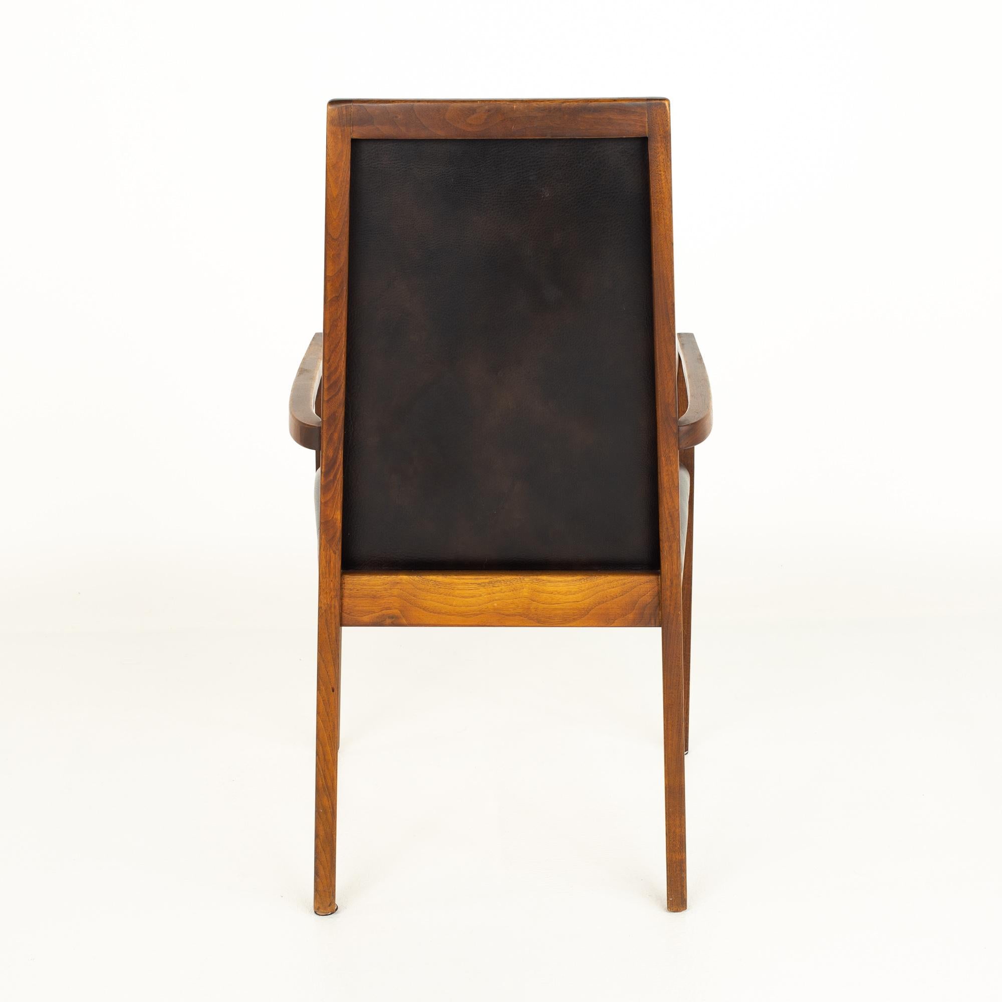Merton Gershun for Dillingham Mid Century Walnut Dining Chairs, Set of 8 6