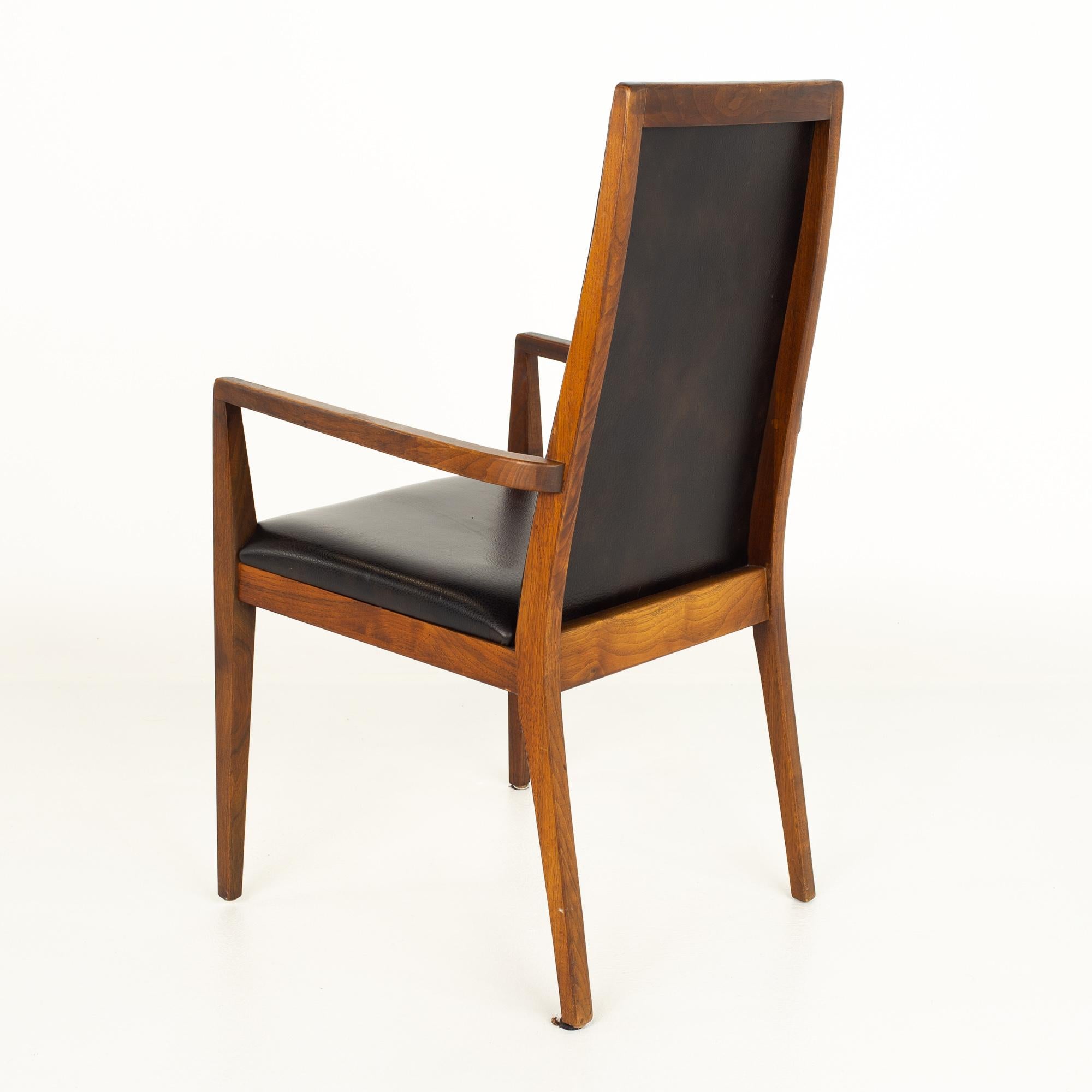 Merton Gershun for Dillingham Mid Century Walnut Dining Chairs, Set of 8 7
