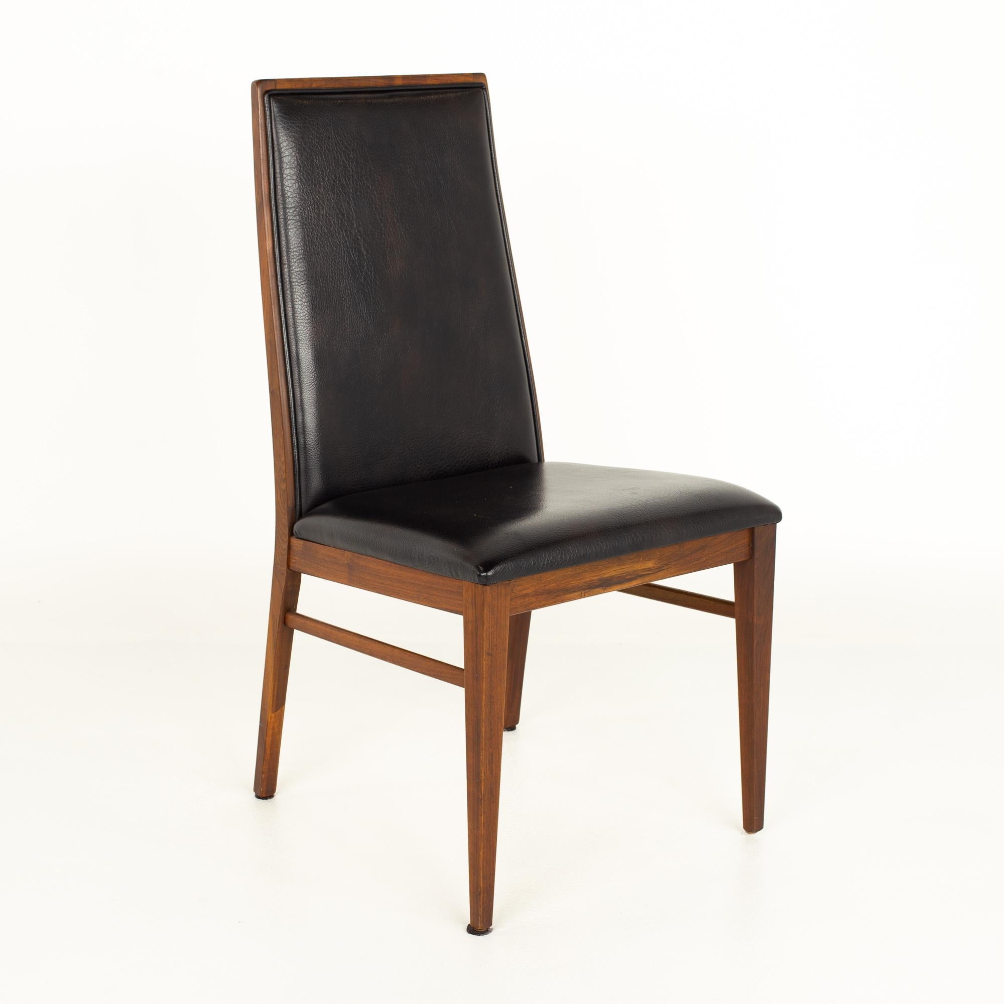 Merton Gershun for Dillingham Mid Century Walnut Dining Chairs, Set of 8 8