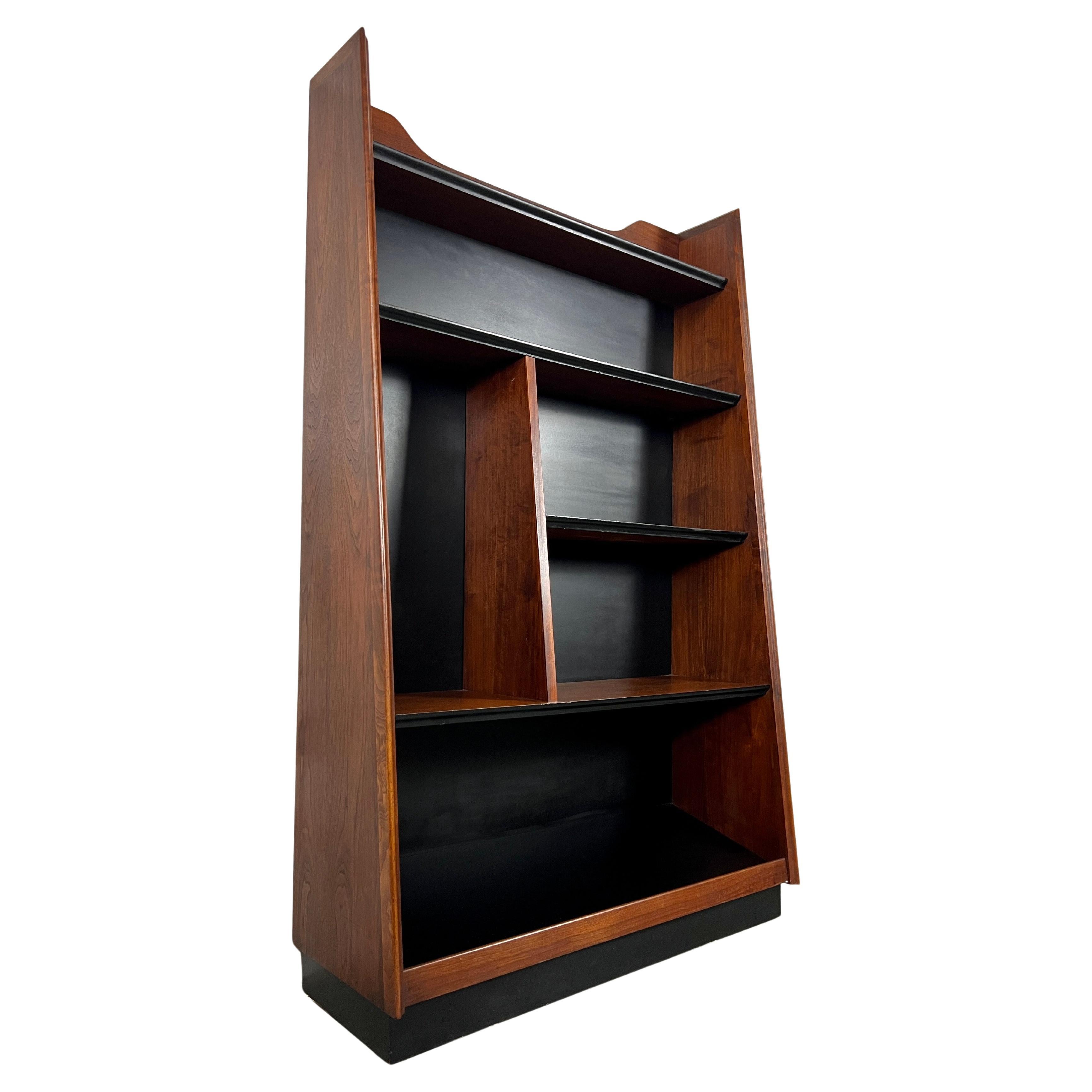  Merton Gershun for Dillingham Wedge Shaped Bookcase For Sale