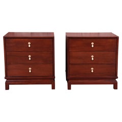 Merton Gershun Hollywood Regency Chinoiserie Nightstands, Newly Refinished