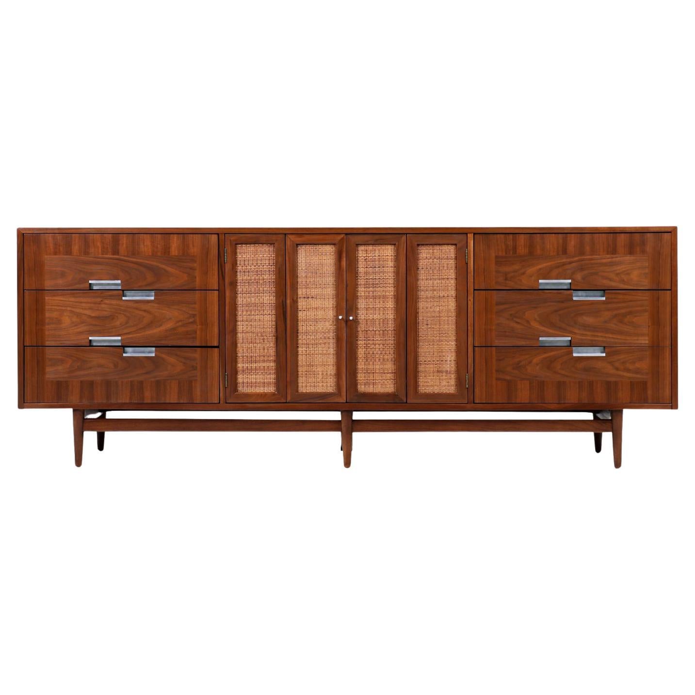 Vintage Cane Marble Dresser For Sale at 1stDibs