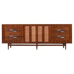 Merton Gershun Walnut & Cane Dresser with Bi-Folding Doors