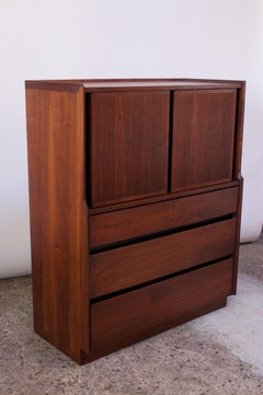 Merton L. Gershun for Dillingham "Esprit" Walnut Highboy Chest
