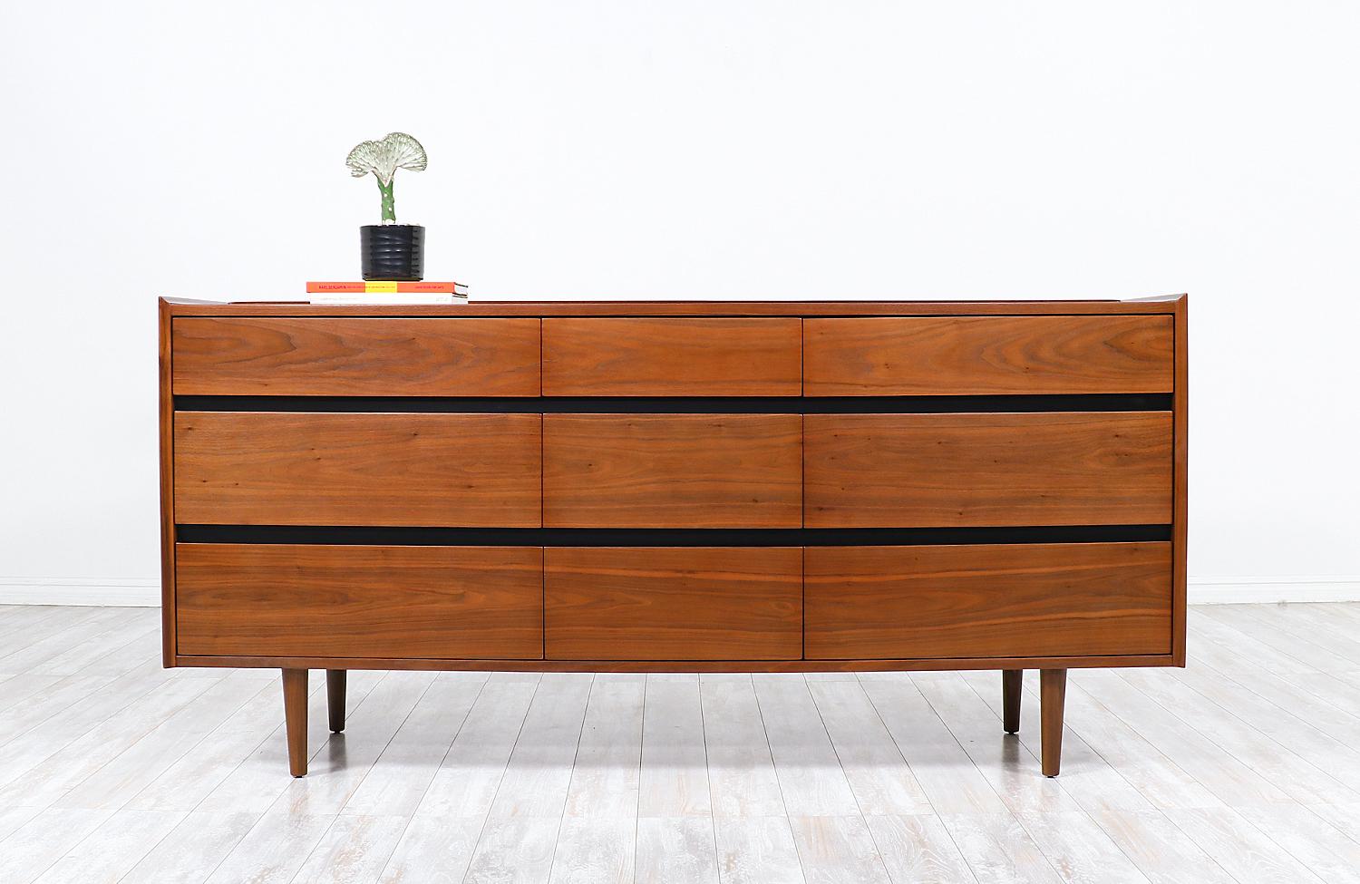 Merton L. Gershun walnut dresser for Dillingham.