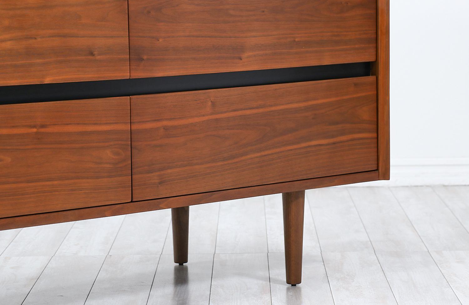 Wood Merton L. Gershun Walnut Dresser for Dillingham