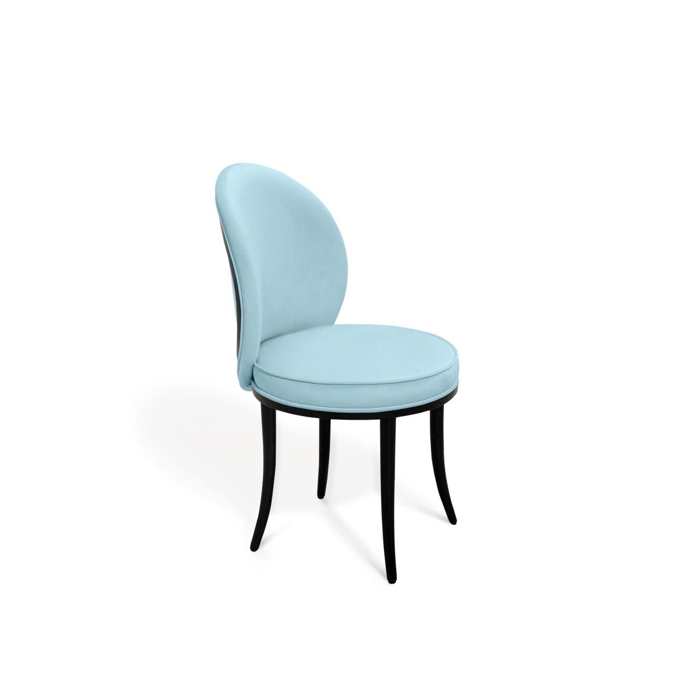 Portuguese Modern Classic Velvet Merveille II Dining Chair by Koket For Sale