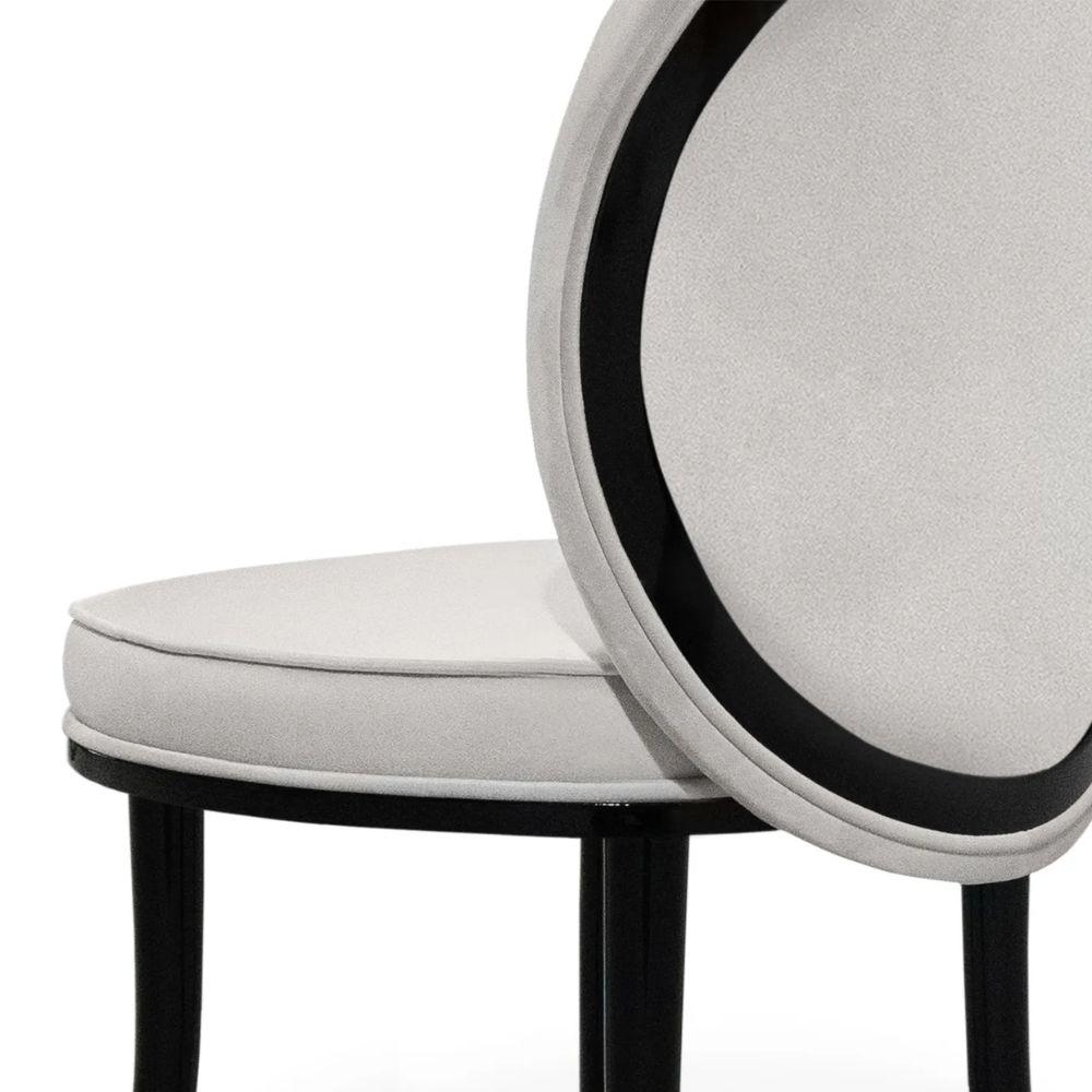 Merveille Fabric Back Dining Chair In New Condition For Sale In Manassas, VA