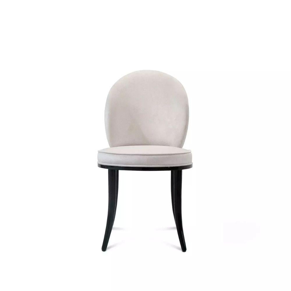 Portuguese Merveille Folie Feather Back Dining Chair For Sale