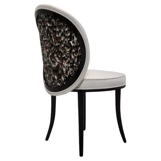 Merveille Folie Feather Back Dining Chair For Sale