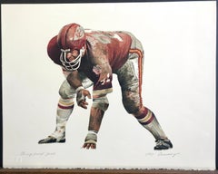 HOLD THE LINE Kansas City Chiefs, Signed Stone Lithograph, NFL Football History