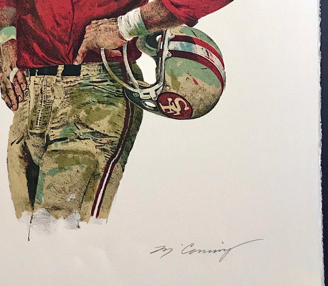 OLD PRO Dave Wilcox San Francisco 49ers NFL Historia del fútbol americano, Litografía firmada en venta 2