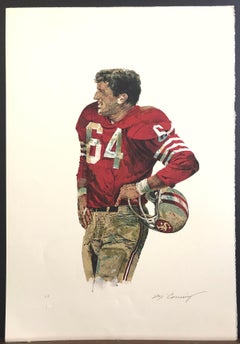 OLD PRO Dave Wilcox San Francisco 49ers NFL Football History, Signed Lithograph