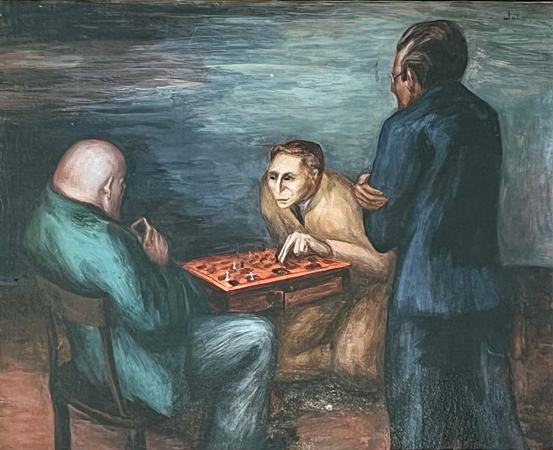 Chess Players WPA Depression Era Mid-20th Century American Scene Realism Modern