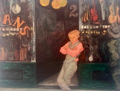 "Prestatore di denaro"  WPA Scena americana Realismo sociale Moderno Metà del XX secolo