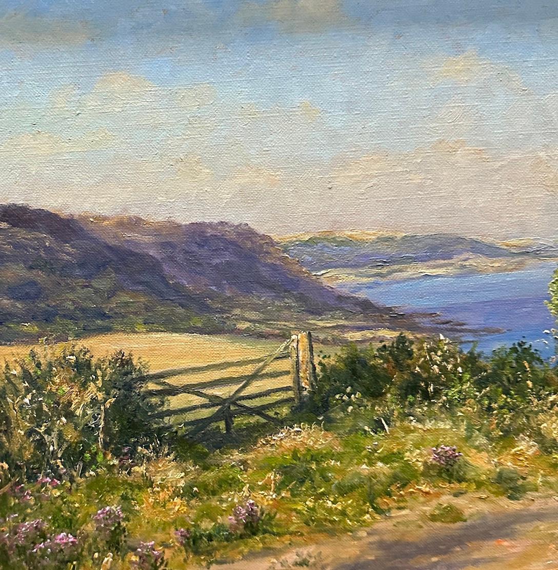Impressionist English landscape over looking the Ocean during an English Summer  For Sale 2
