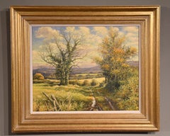Oil Painting by Mervyn Goode “Autumn Track Towards the Downs”