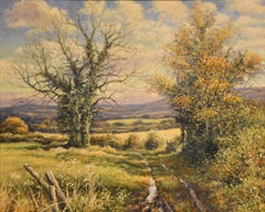Oil Painting by Mervyn Goode “Autumn Track Towards the Downs”