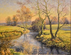 Oil Painting by Mervyn Goode “Reflections and Shadows, Winter Alders”