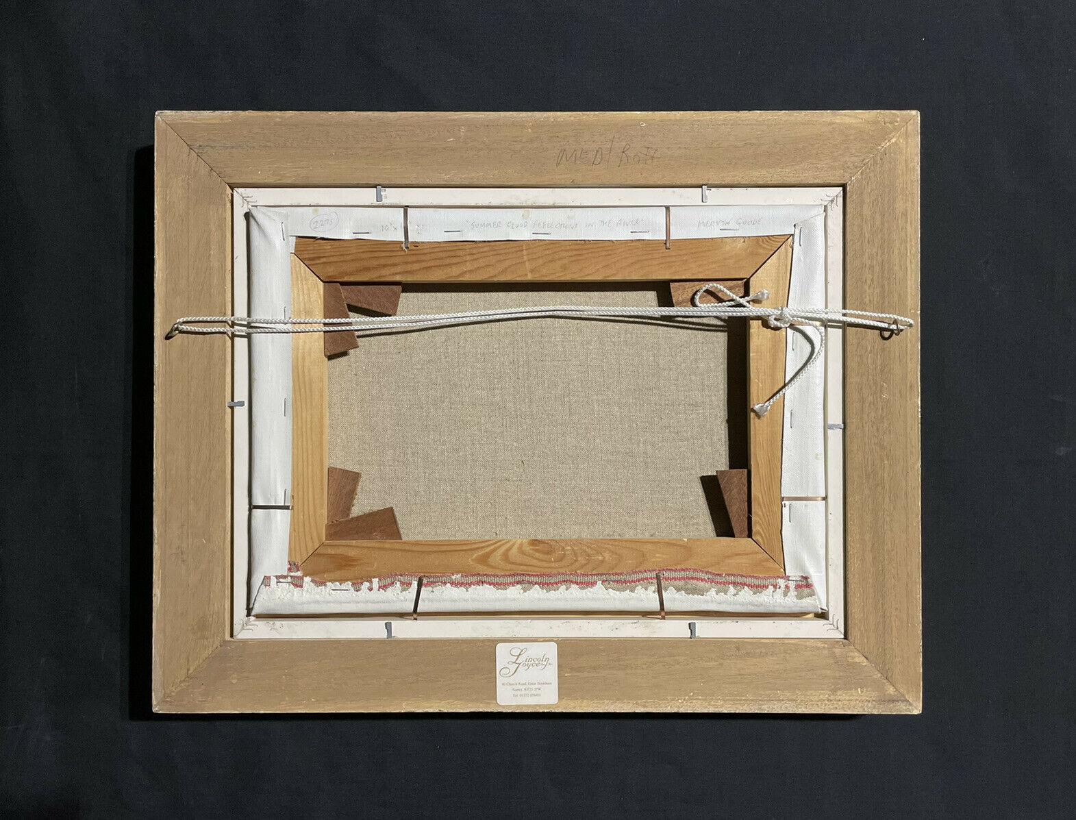 Nuvola estiva Riflessi sul fiume Pittura ad olio originale britannica del XX secolo in vendita 1