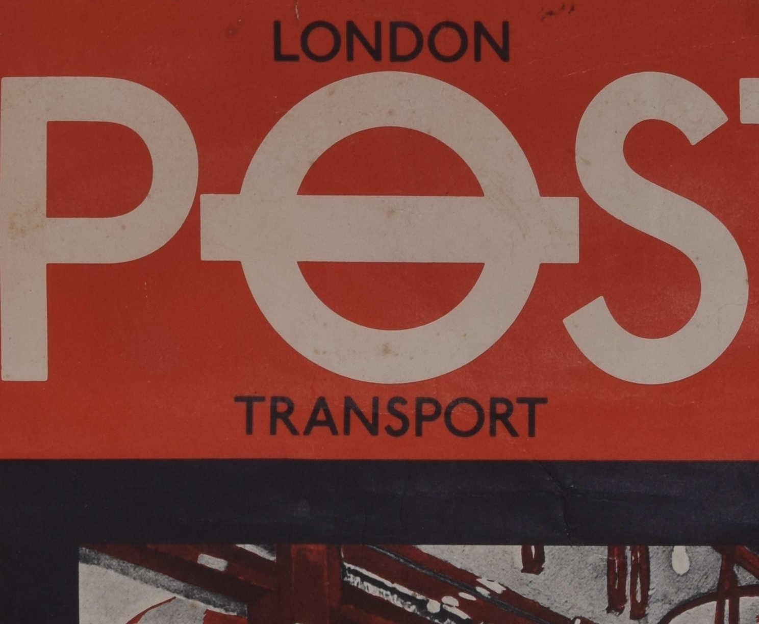 Poster dei trasporti di Londra, poster originale d'epoca di Mervyn Laurence in vendita 1