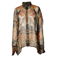 Mes Demoiselles, camicetta Moroki in lurex stampata a fiori