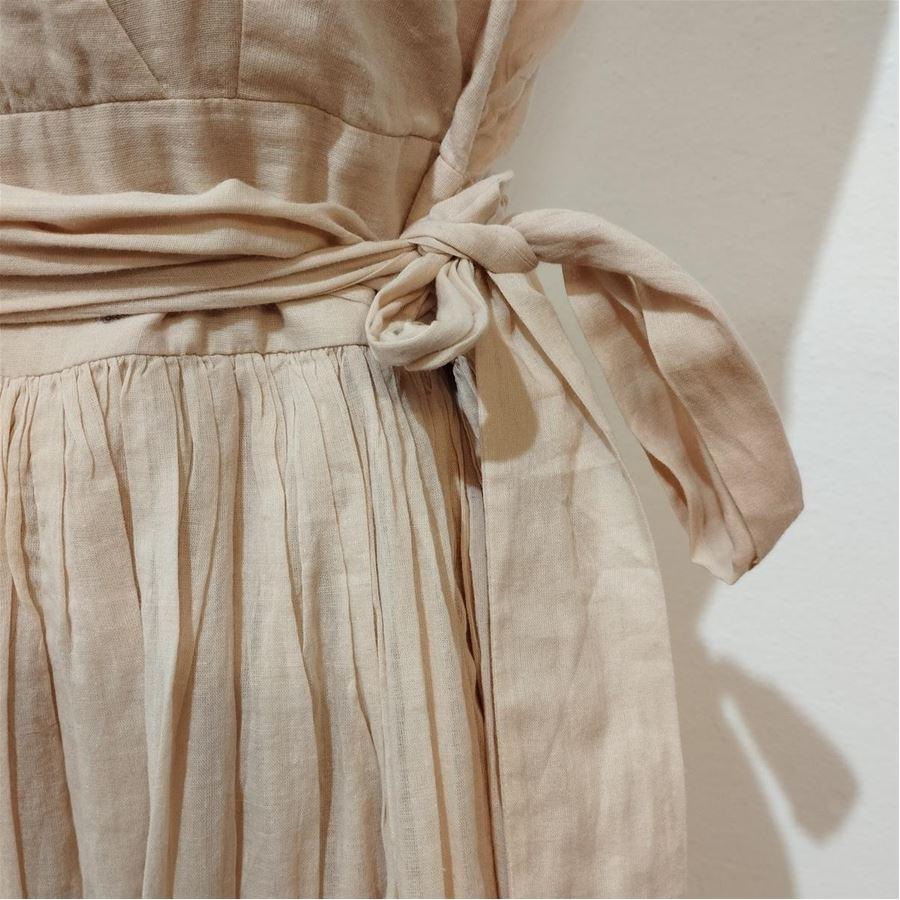 Mes Demoiselles Linen dress size 40 In Excellent Condition For Sale In Gazzaniga (BG), IT