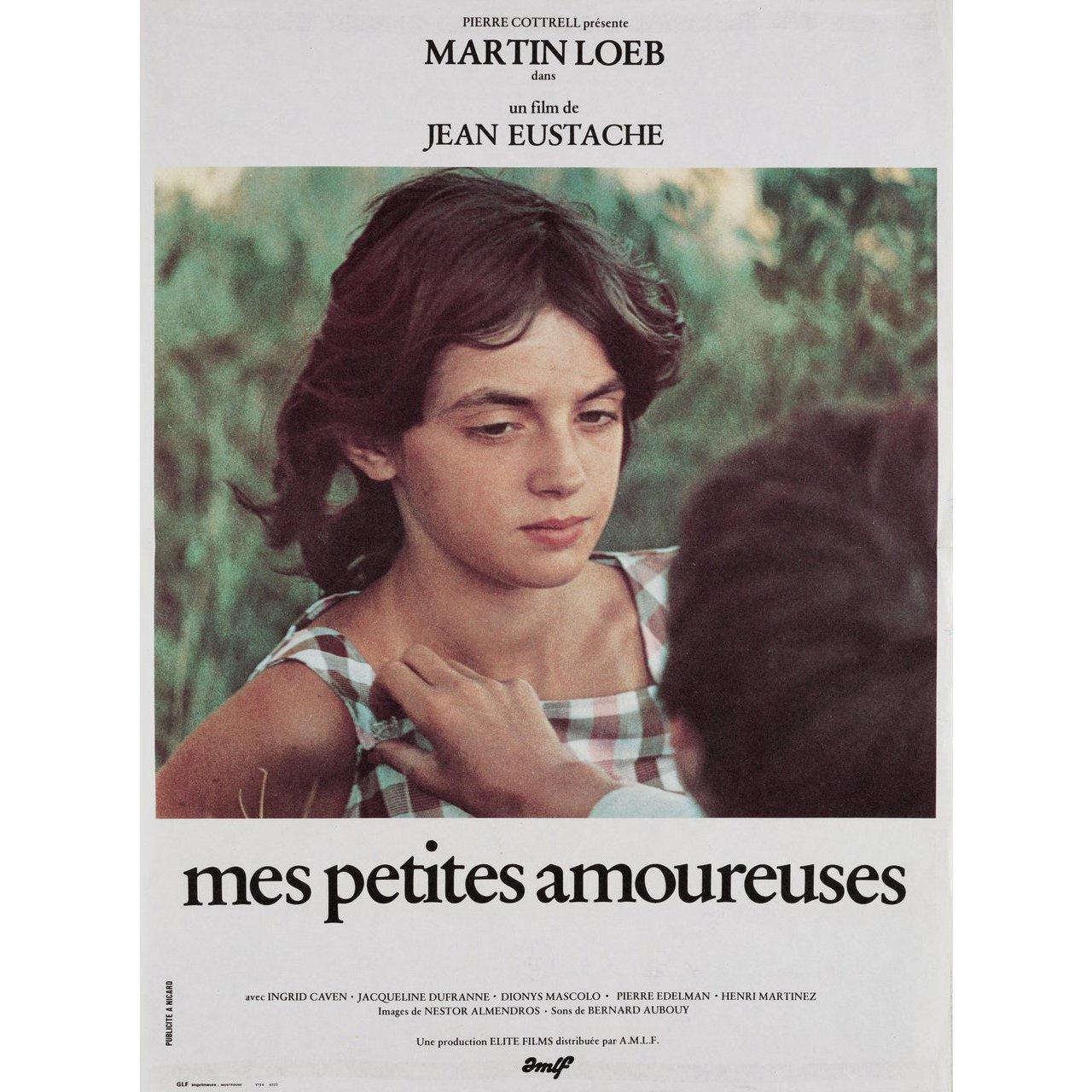 Original 1974 French petite poster for the film Mes Petites Amoureuses directed by Jean Eustache with Martin Loeb / Jacqueline Dufranne / Jacques Romain. Very Good-Fine condition, folded. Many original posters were issued folded or were subsequently