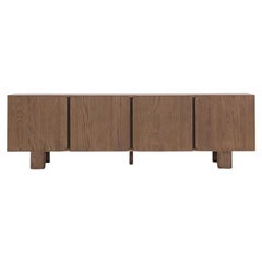 Mesa 80" Media Cabinet - solid FSC certified ash, joinery construction