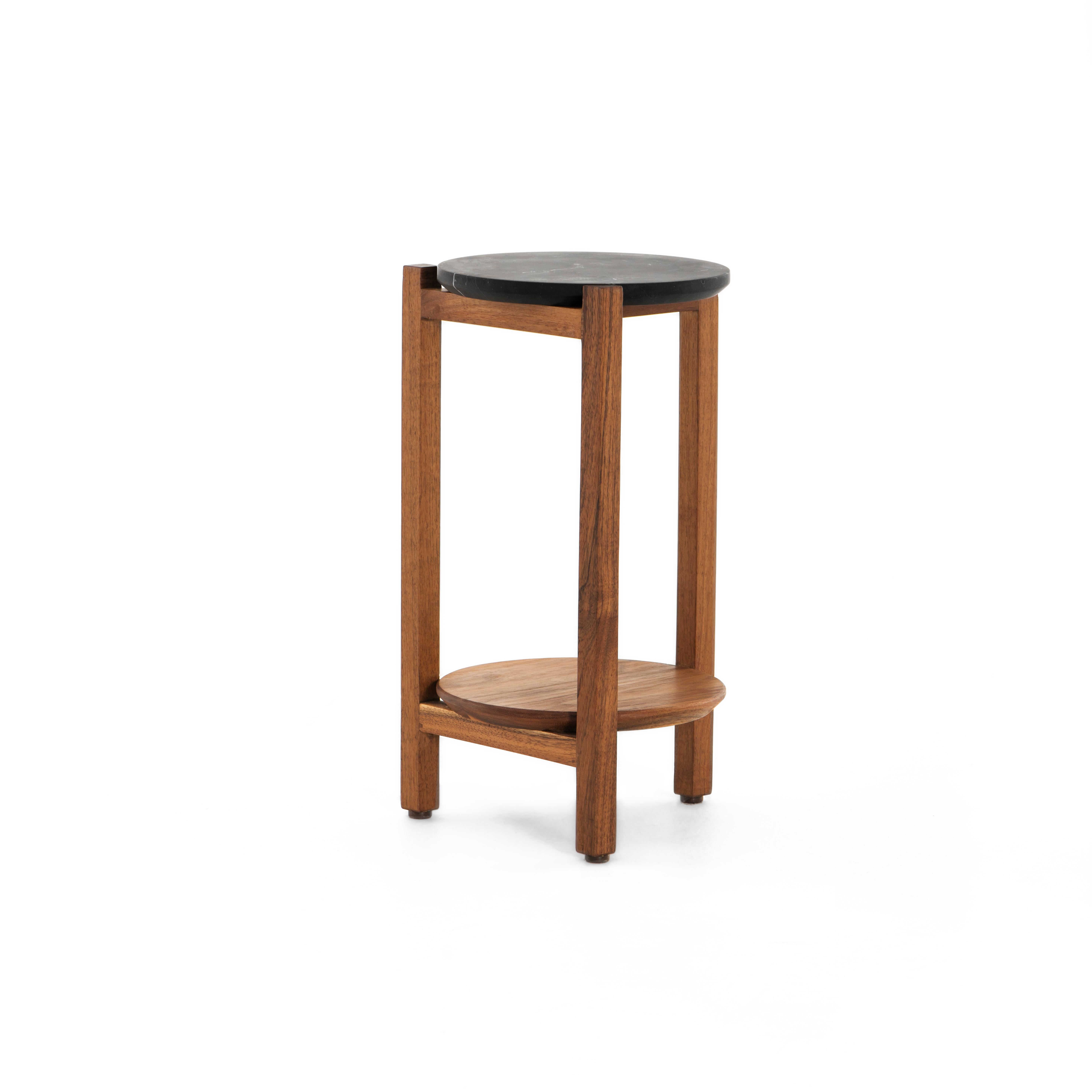 Polished Mesa Auxiliar B, Mexican Contemporary Side Table by Emiliano Molina for Cuchara For Sale