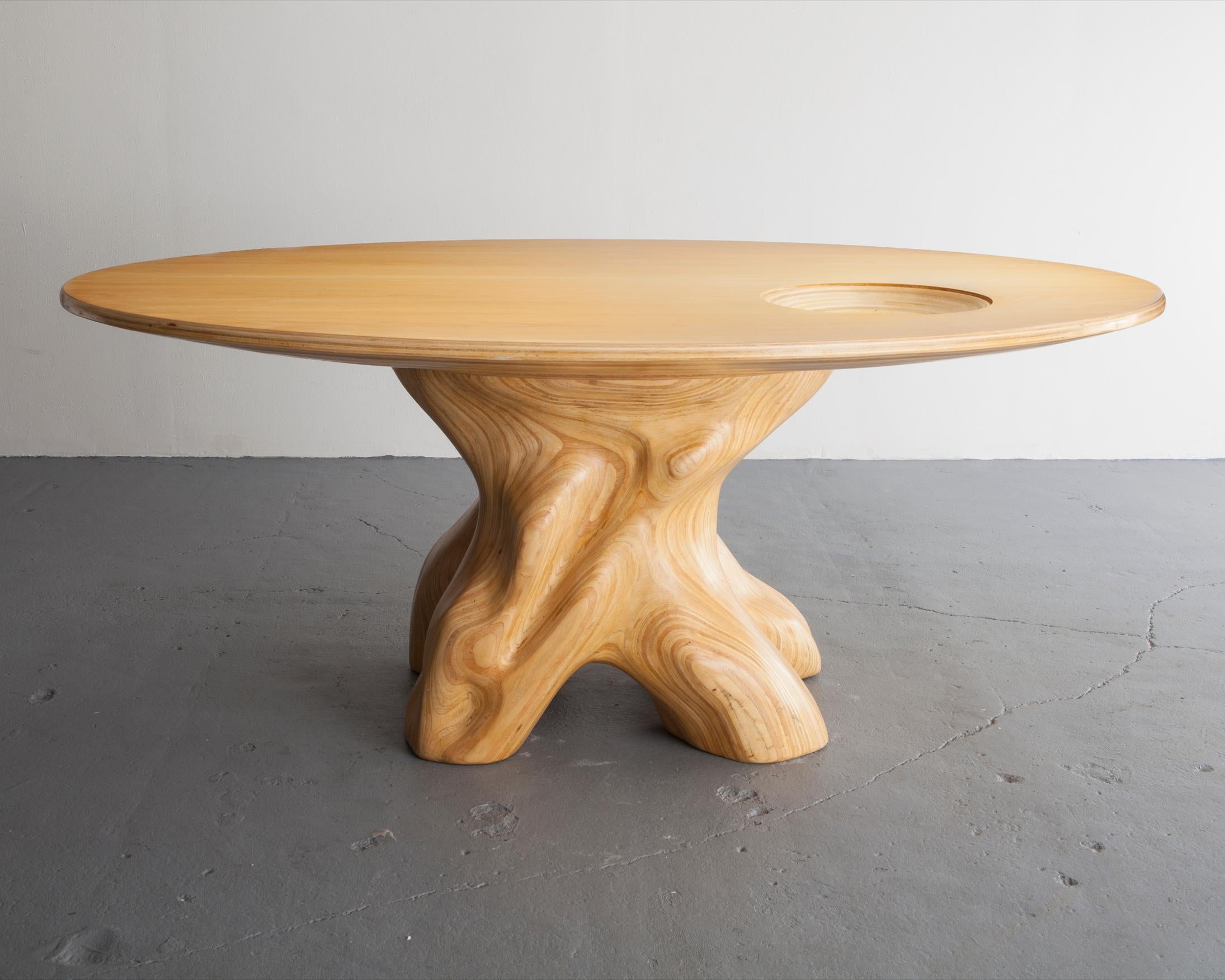 Modern Mesa Baum Oval Table in Sumauma Wood by Julia Krantz, 2005