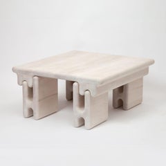 Mesa Coffee Table in Bleached Maple with Clear Matte Lacquer by Vonnegut Kraft