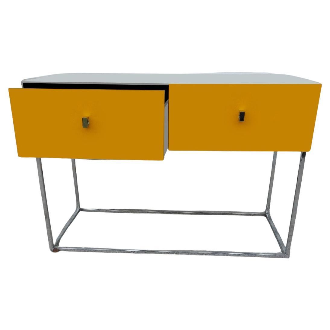 Console Mesa con base cromata e 2 cassetti
32x16x21
