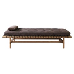 Vintage Mesa Daybed in Deerskin suede and fumed oak