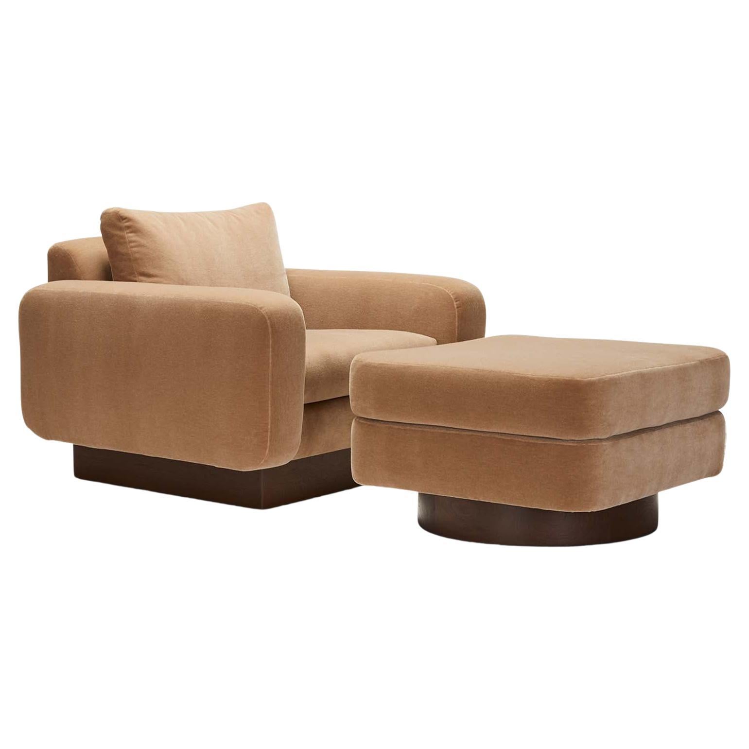 Mesa Lounge Chair and Ottoman by Lawson-Fenning