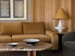 Lawson-Fenning Mesa Sleeper Sofa, Corduroy with Walnut Base, Modern Sofa Bed