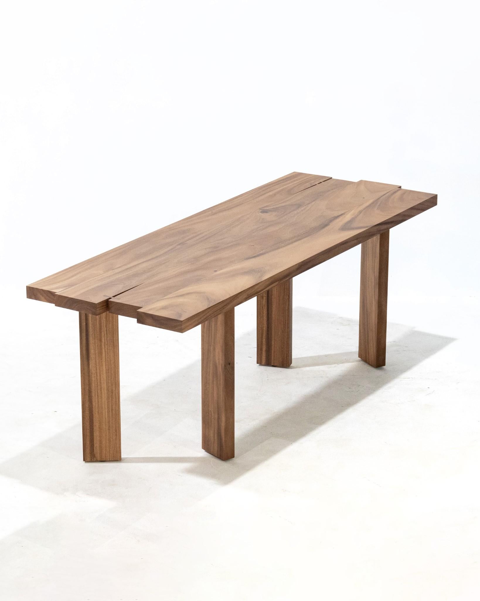 Fatto a mano Tavolo Mesa 200cm, Natural Monkey Pod Wood in vendita