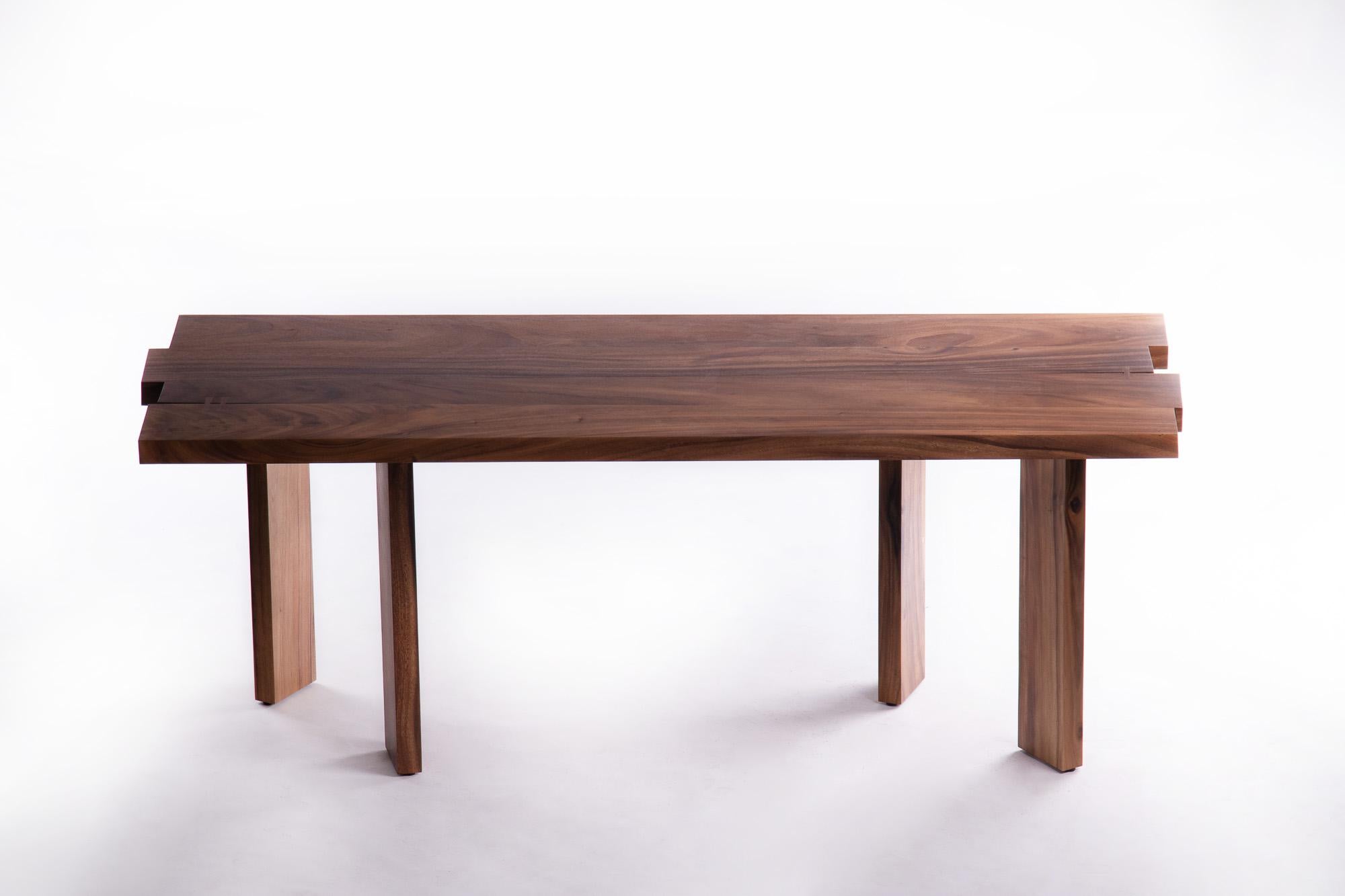 Hand-Crafted Mesa Table 200cm, Natural Acacia Wood For Sale