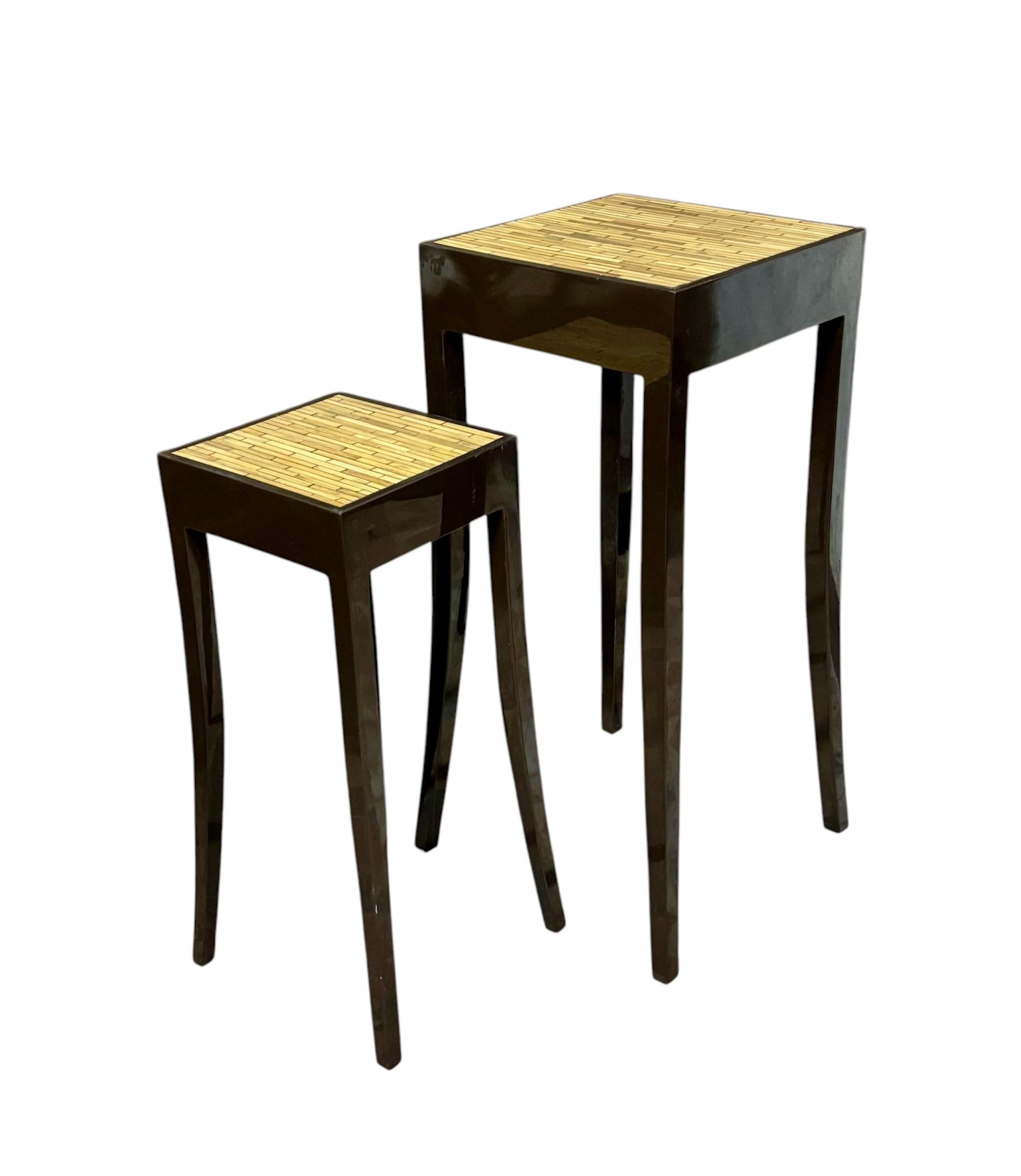 Bois Mesas auxiliaires vintage en vente