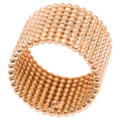 Mesh Band Ring in 18kt Rose Gold by Mohamad Kamra